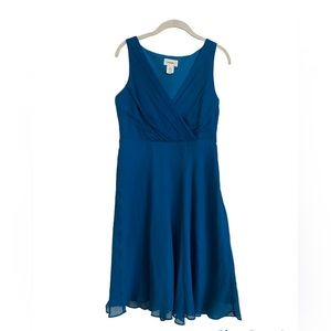 J. Crew Turquoise Silk Crepe Dress, 8P